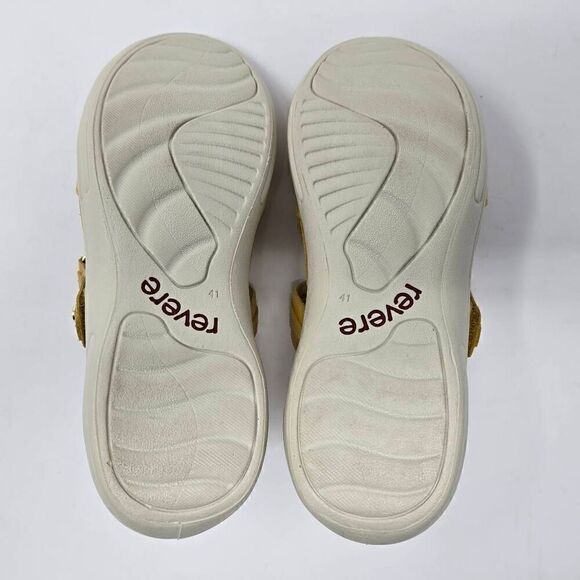 REVERE RIO LEATHER FRENCH MUSTARD ORTHOTIC COMFORT SANDALS WOMENS SIZE 10 M EUC - Picture 7 of 7